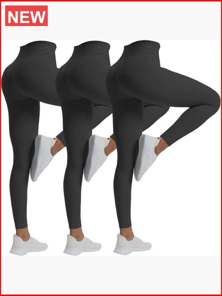 High Waisted Trinity Yoga Leggings - Buttery Soft, No Front Seam, Pocket-Free